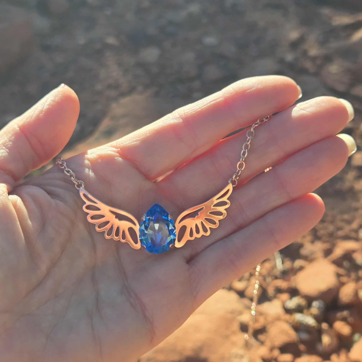 Beautiful Blue Ray Archangels Divine Love Power  Radiant Codes Pendant Angel Sale $244.00/$333.00