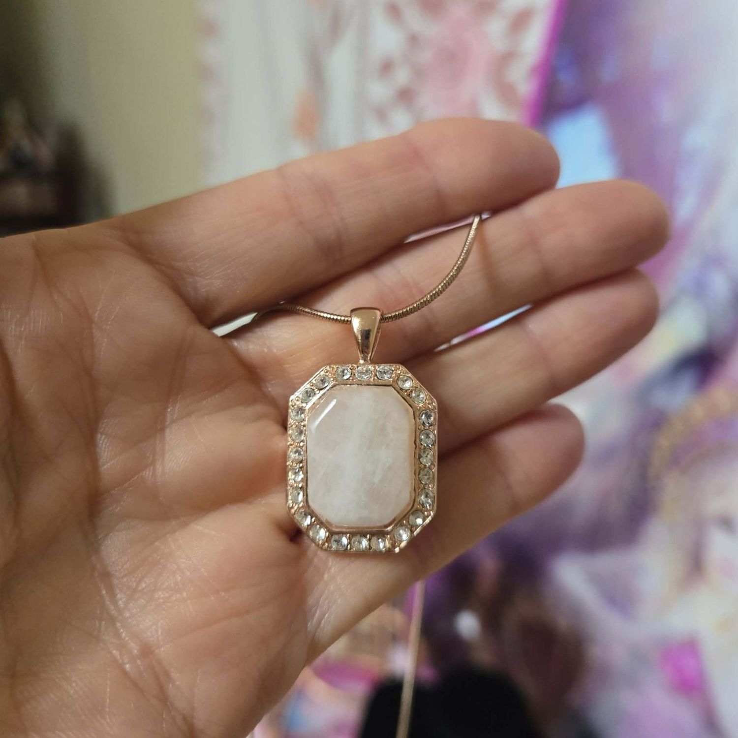 Exquisite  Sophia  (Sedona's White Light Singing Crystal from the Vortex  Rose Gold Pendant  (Crystal City of Light) PEACE Sale
