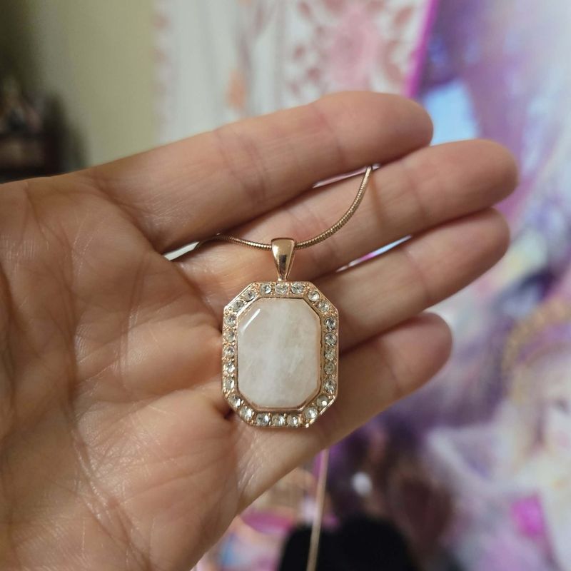 Exquisite  Sophia  (Sedona's White Light Singing Crystal from the Vortex  Rose Gold Pendant  (Crystal City of Light) PEACE Sale