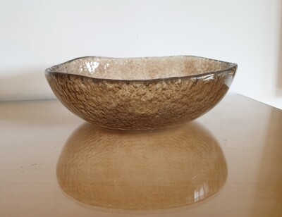 Brown Fused Glass Bowl: Medium