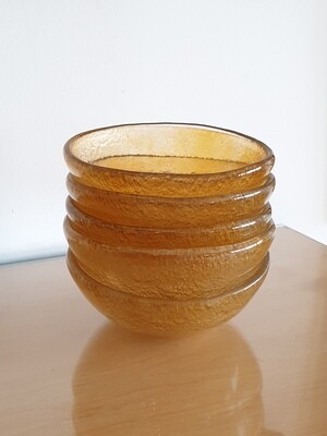 Honey Fused Glass Bowl