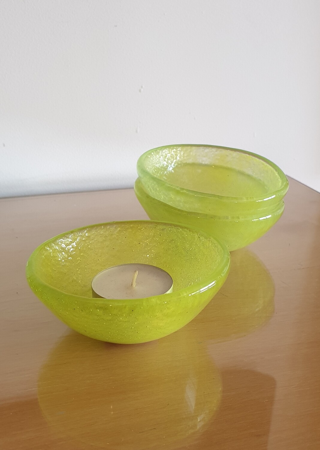 Lime Green Fused Glass Bowl: Small, Size: Small: 9cm