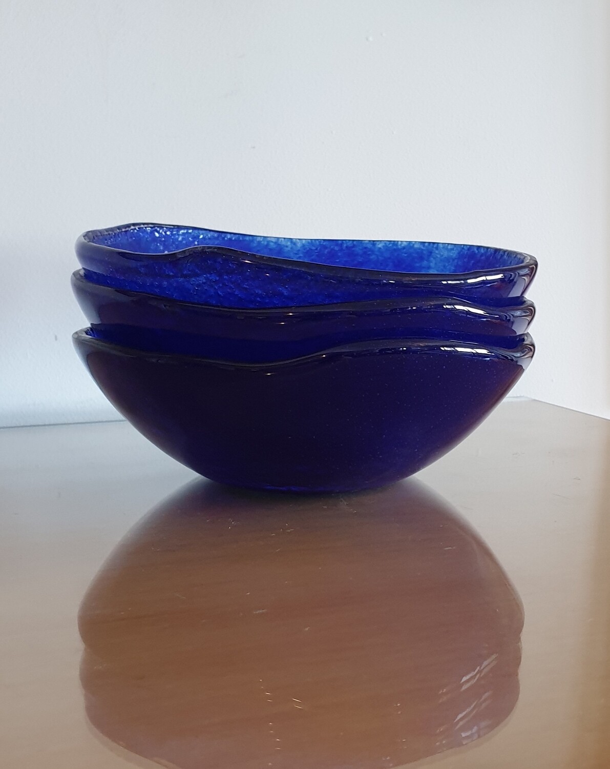 Royal Blue Fused Glass Bowl: Small