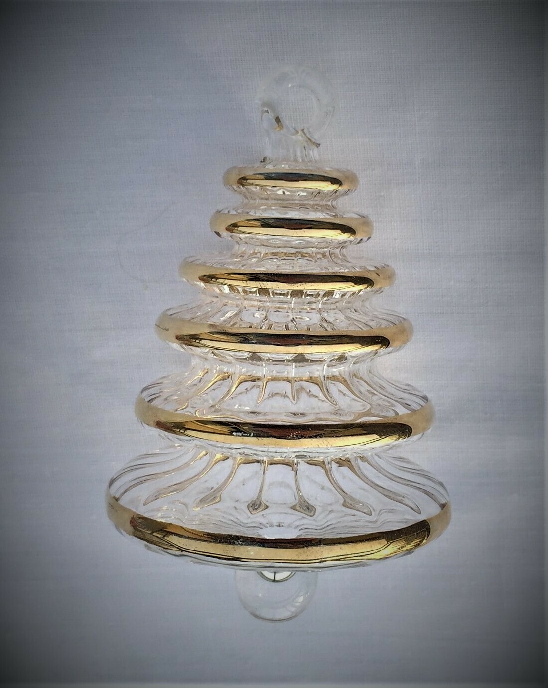 Tree Glass Ornament, Gold
