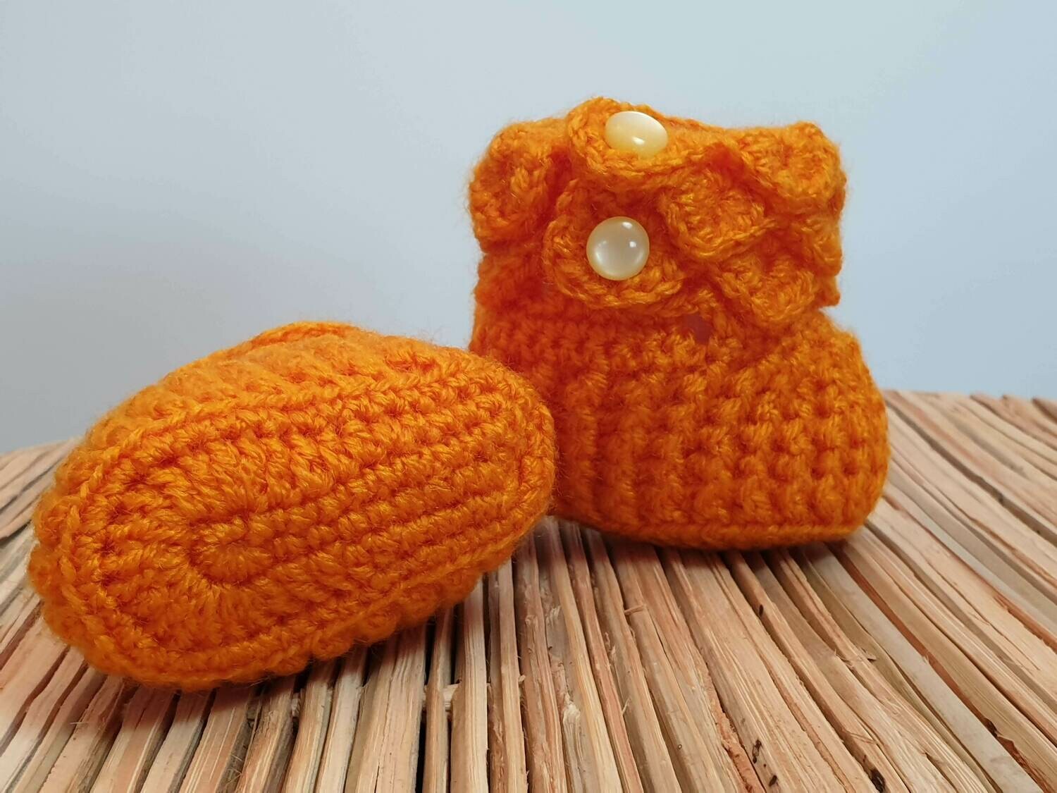 Baby Booties (Orange)