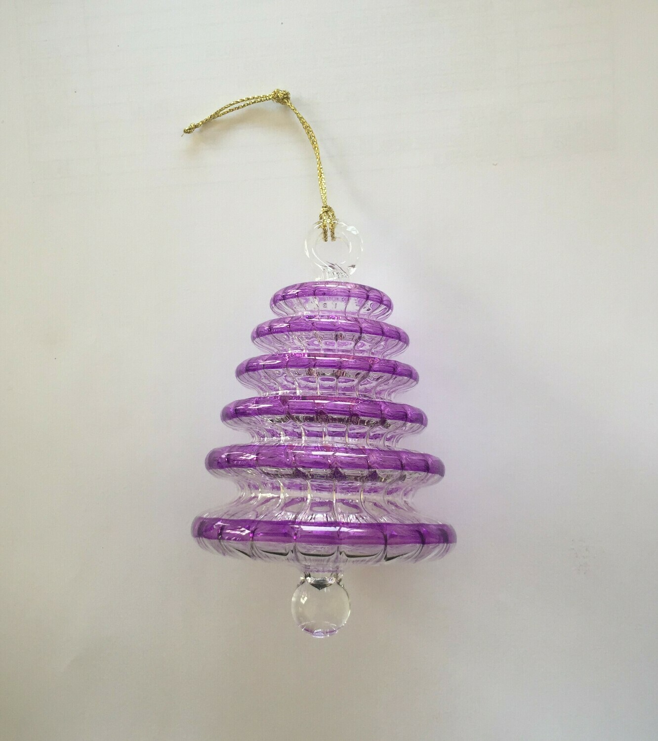 Tree Glass Ornament, Purple