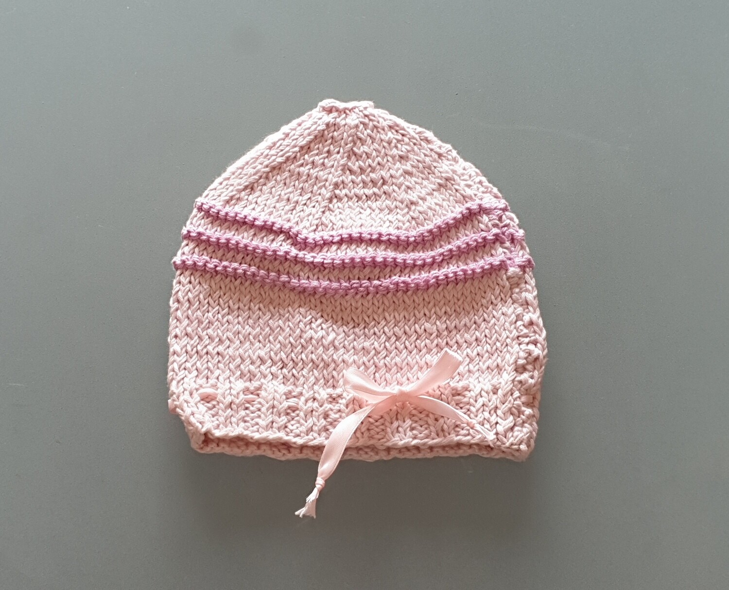 Knit Cotton Cap Pink
