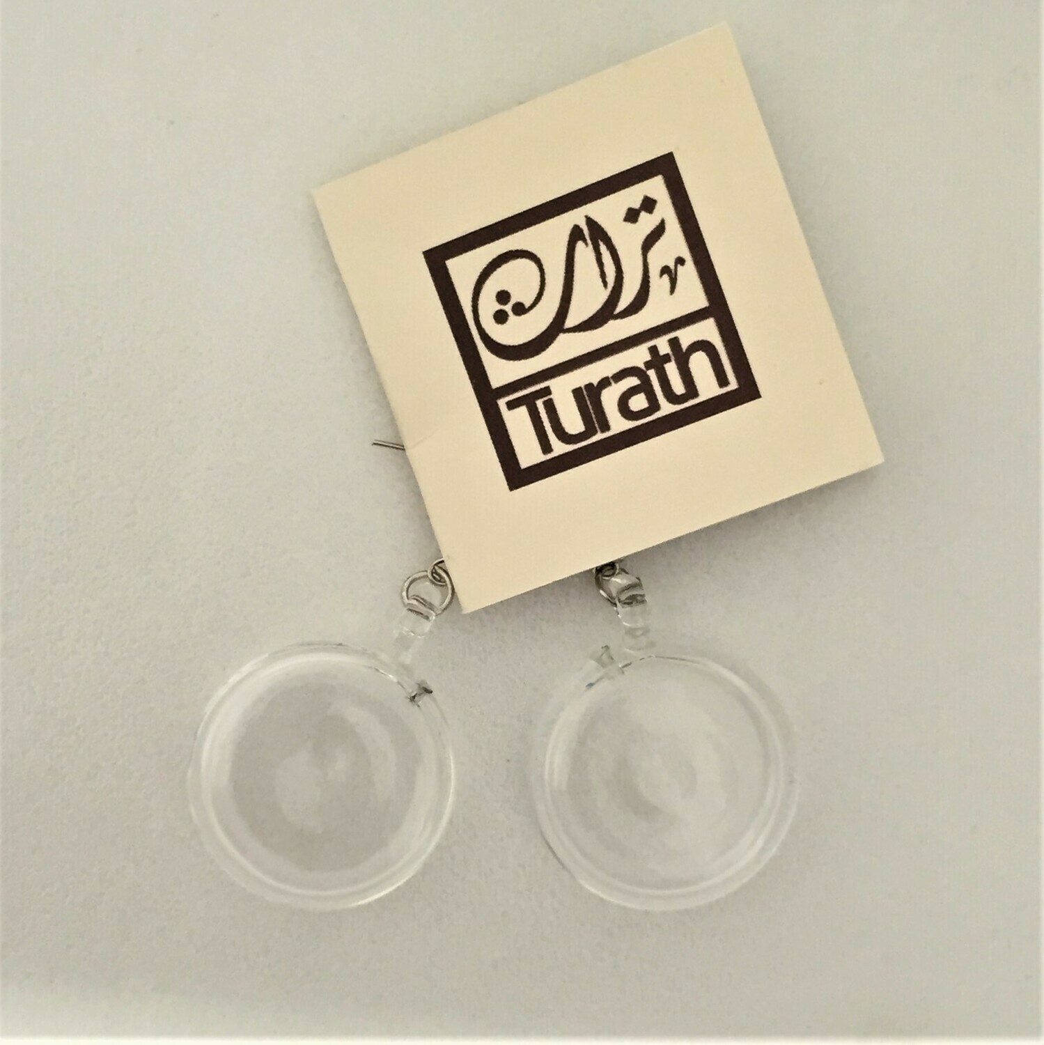 Glass Lollipop Earrings: Transparent