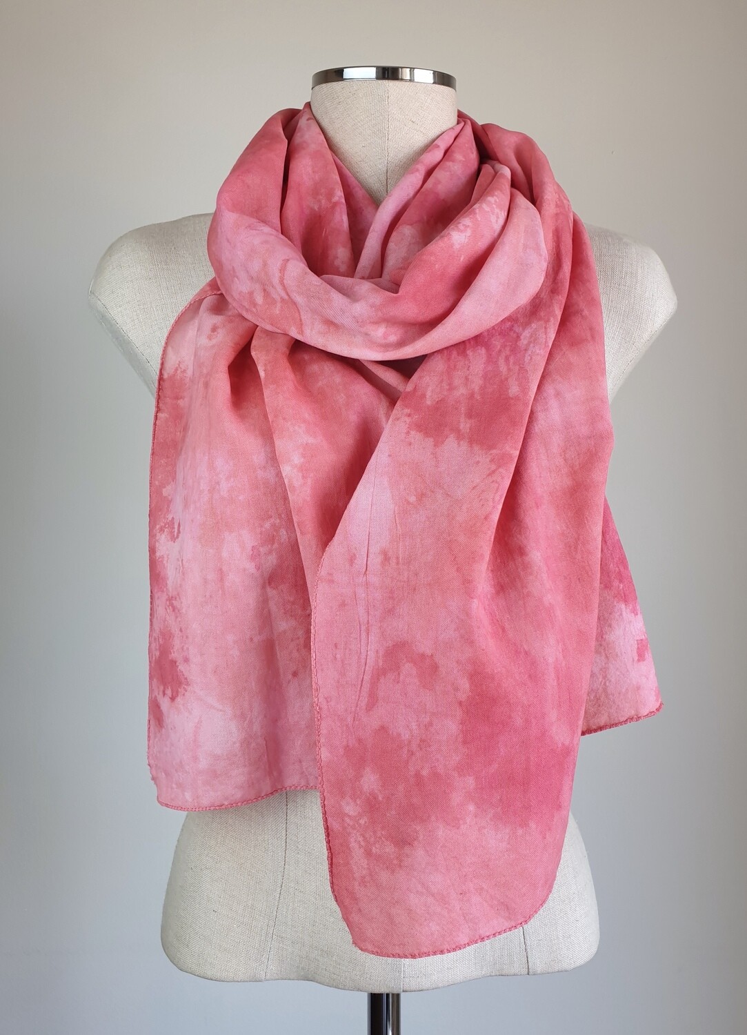 Hand-dyed Ombre Scarf: Pink Tourmaline