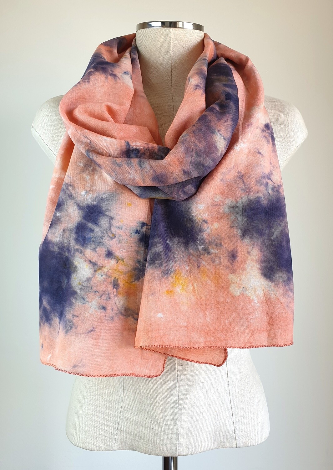 Hand-dyed Ombre Scarf: Iolite Sunstone #1
