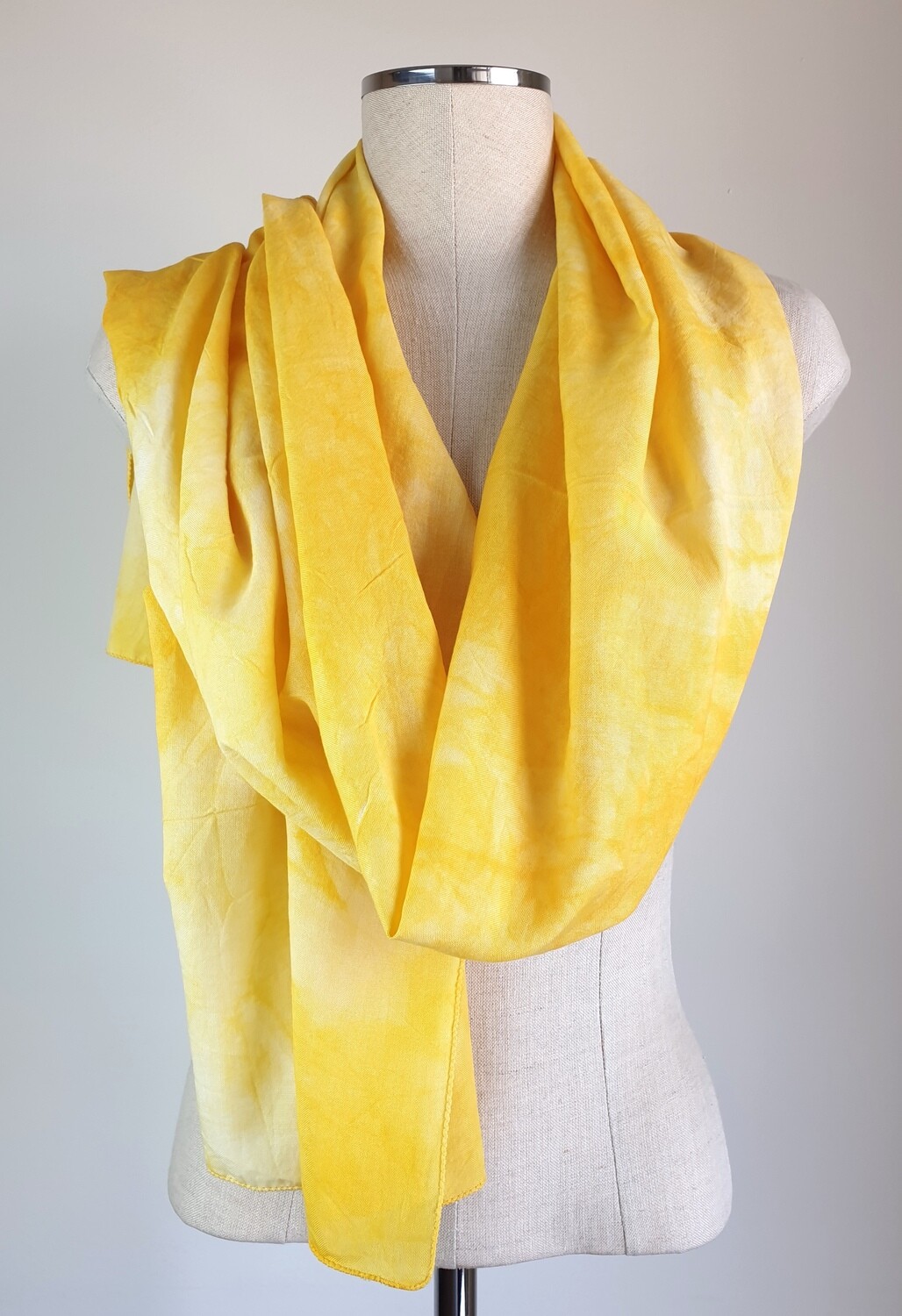 Hand-dyed Ombre Scarf: Yellow Jasper #1