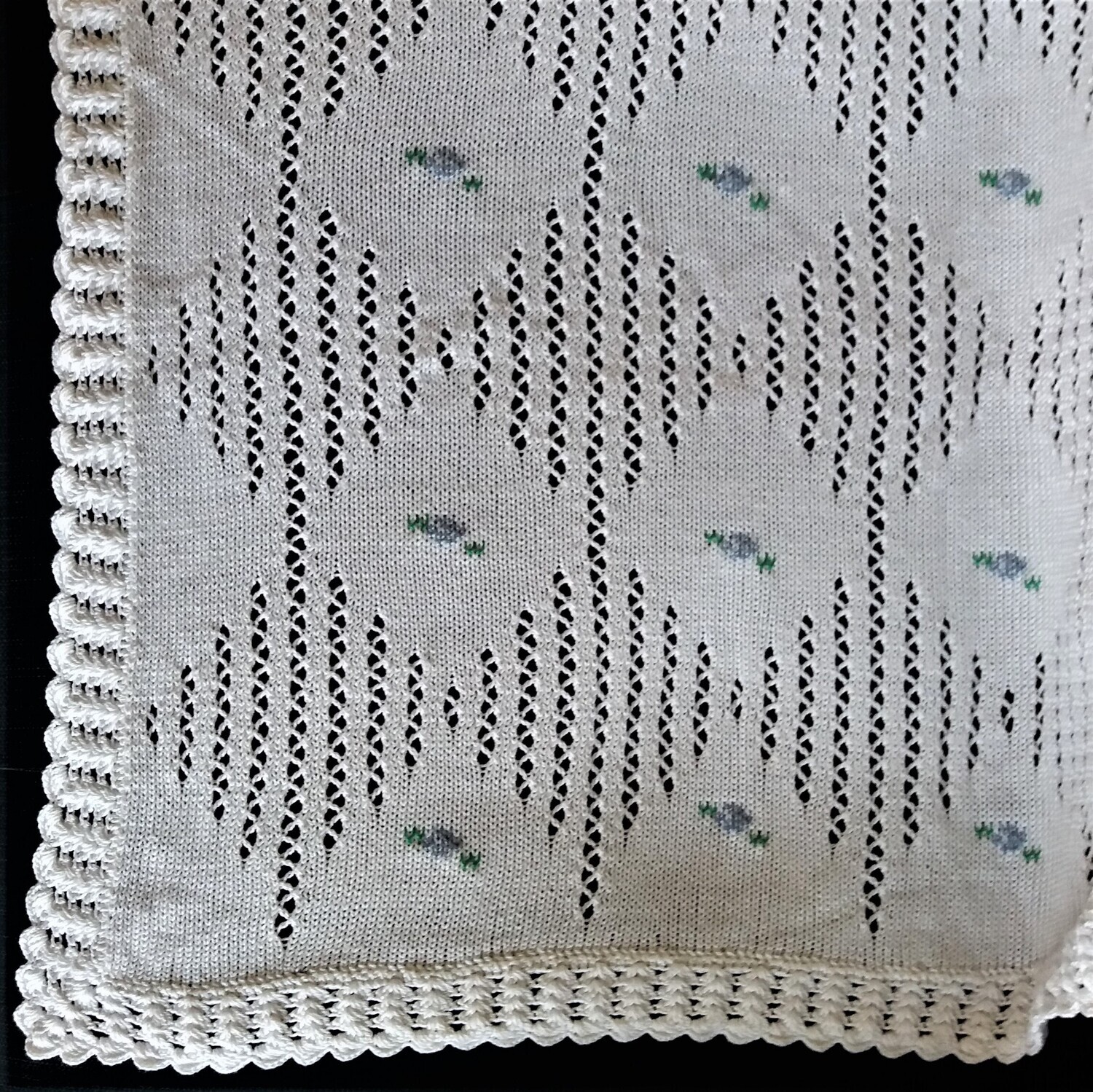 Baby Blanket: Cotton Ajour