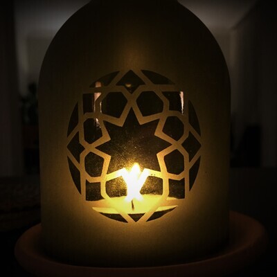 Lantern: Islamic Star, Brown frosted