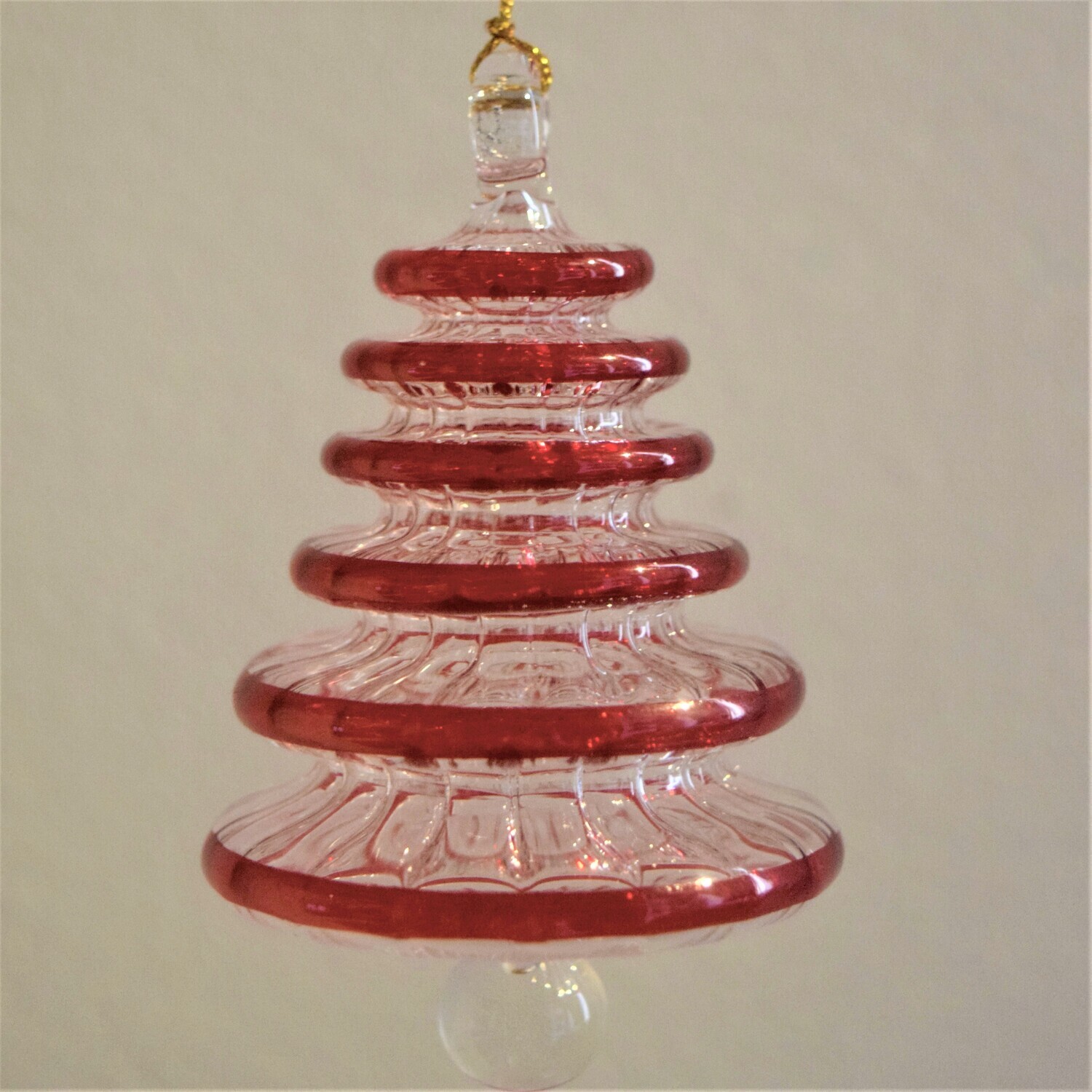 Tree Glass Ornament Red