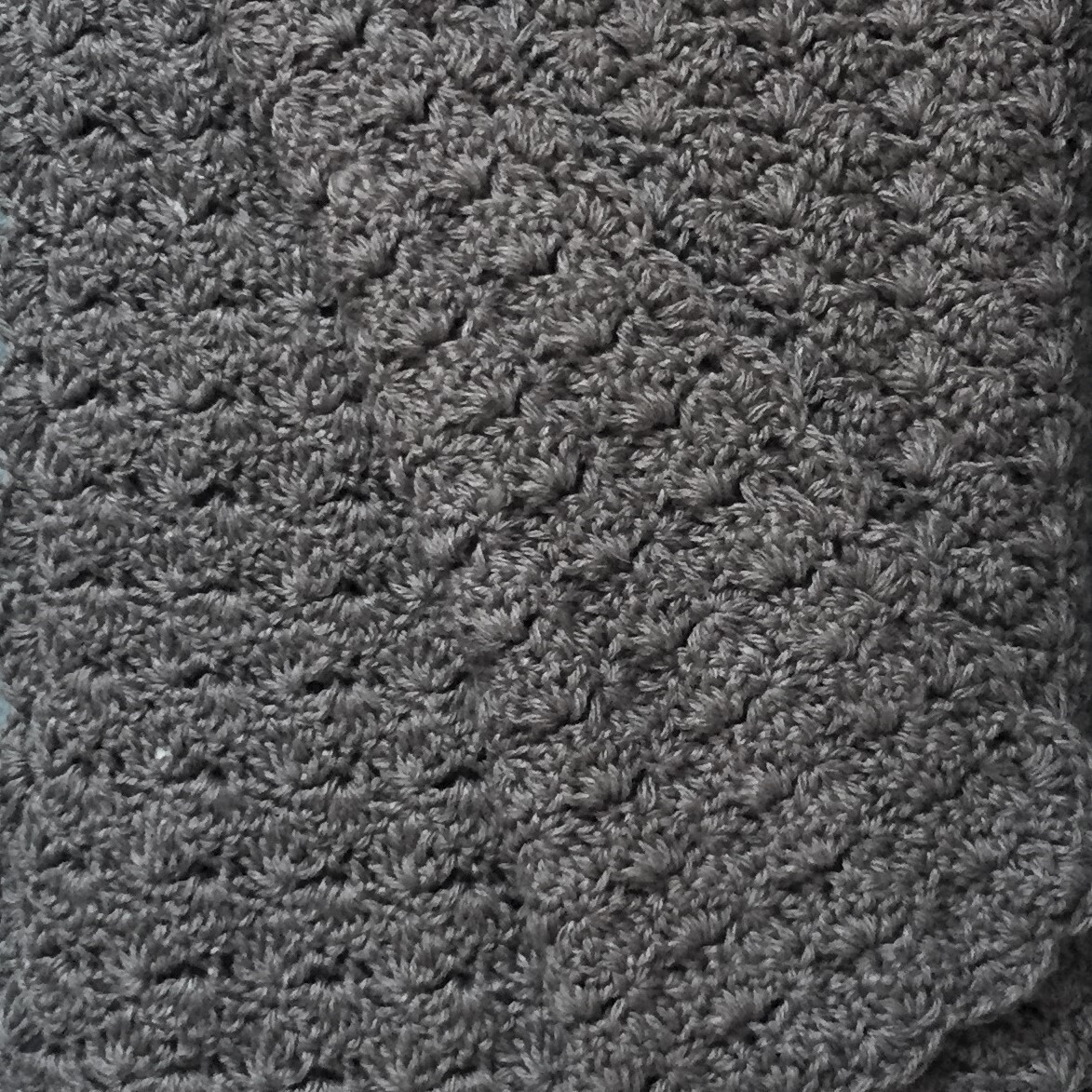Mini Blanket: Light Grey Acrylic