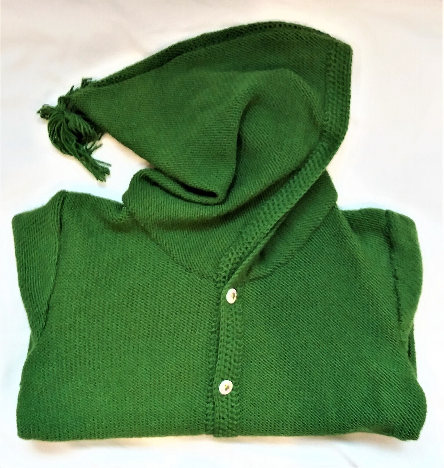 Green Jacket with hood, size 4