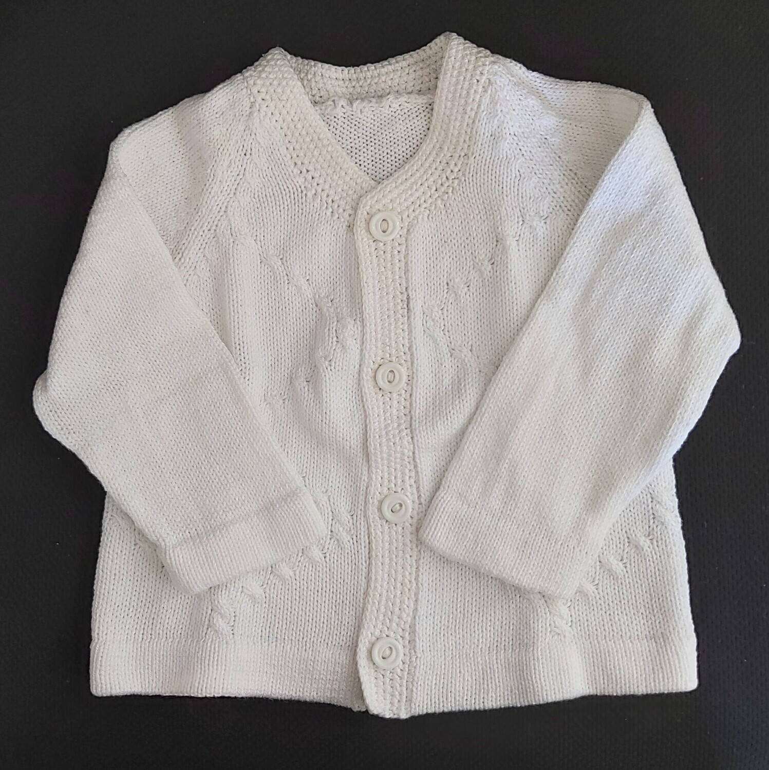 White cotton jacket, size 1yr
