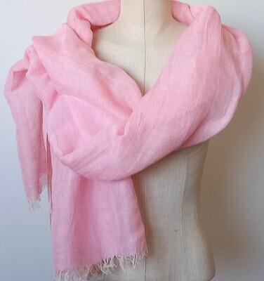 Linen Shawl: Light Pink