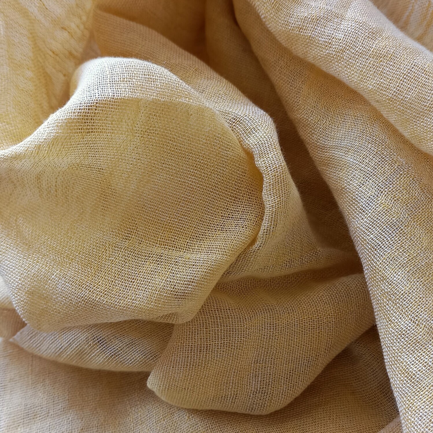 Linen Shawl: Light Yellow