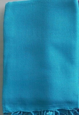 Solid Bluish Turquoise Shawl
