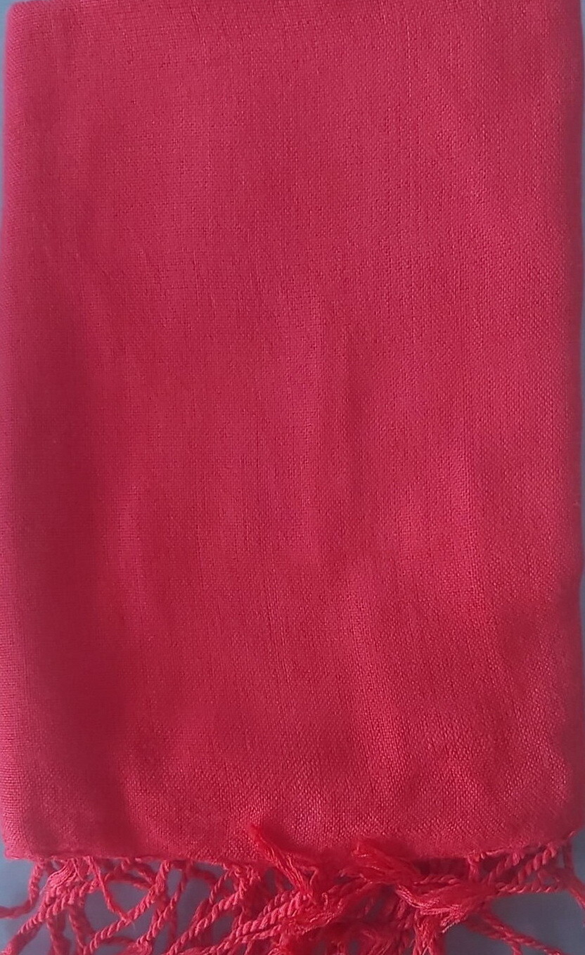 Plain Red wide Scarf