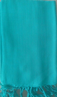 Solid Greenish Turquoise Shawl