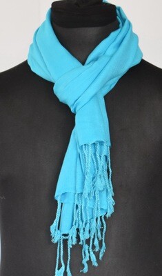 Plain Small Scarf, Turquoise