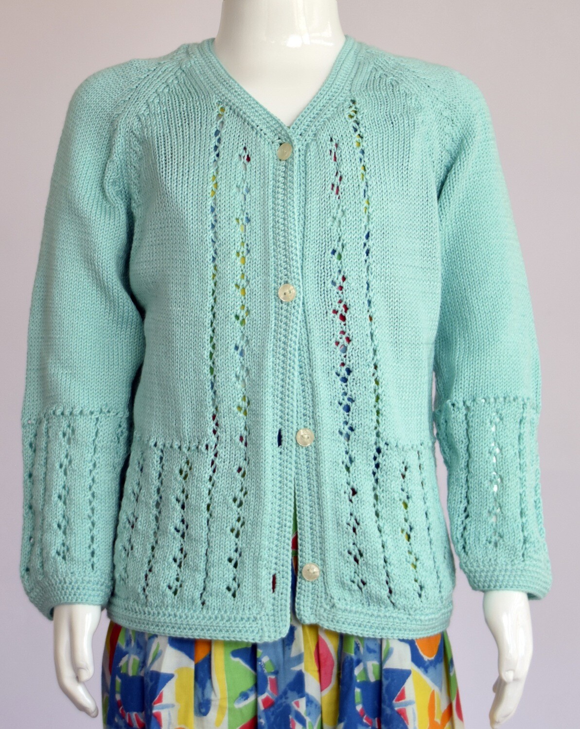 Lana: Light Turquoise Cotton jacket, size 6yrs
