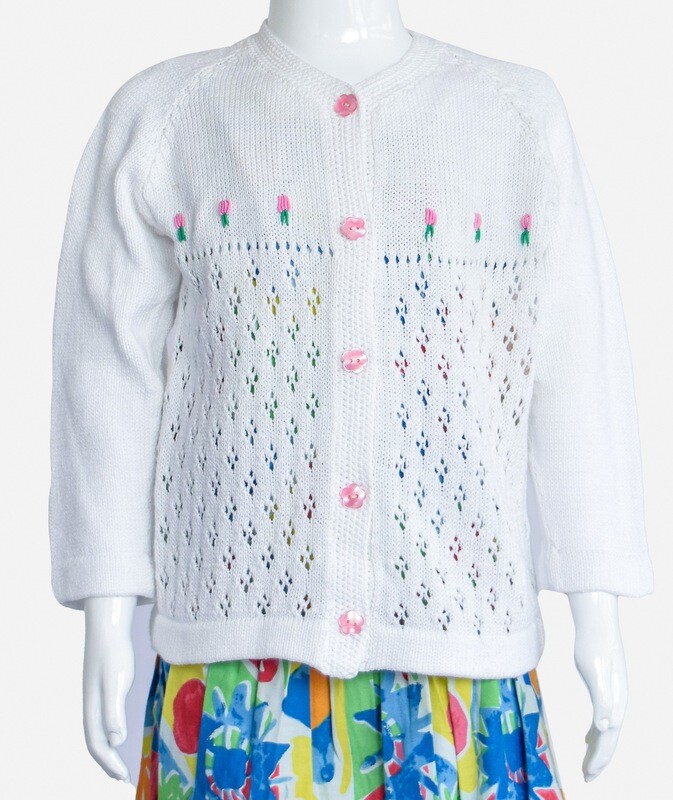 White cotton jacket, size 4yr