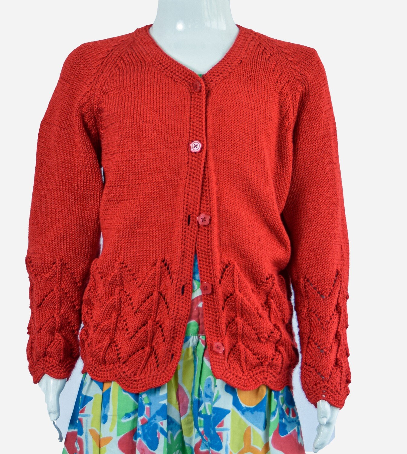 Hana: Red Cotton jacket, size 3yrs