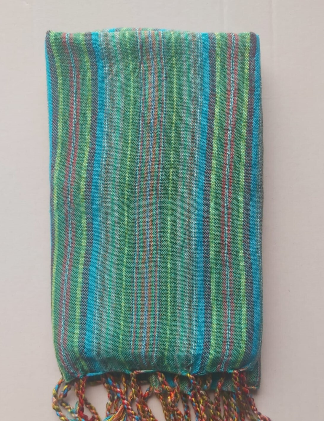 Green Stripes Small Scarf