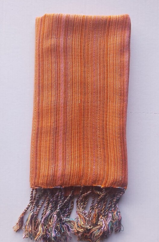 Orange Stripes Small Scarf