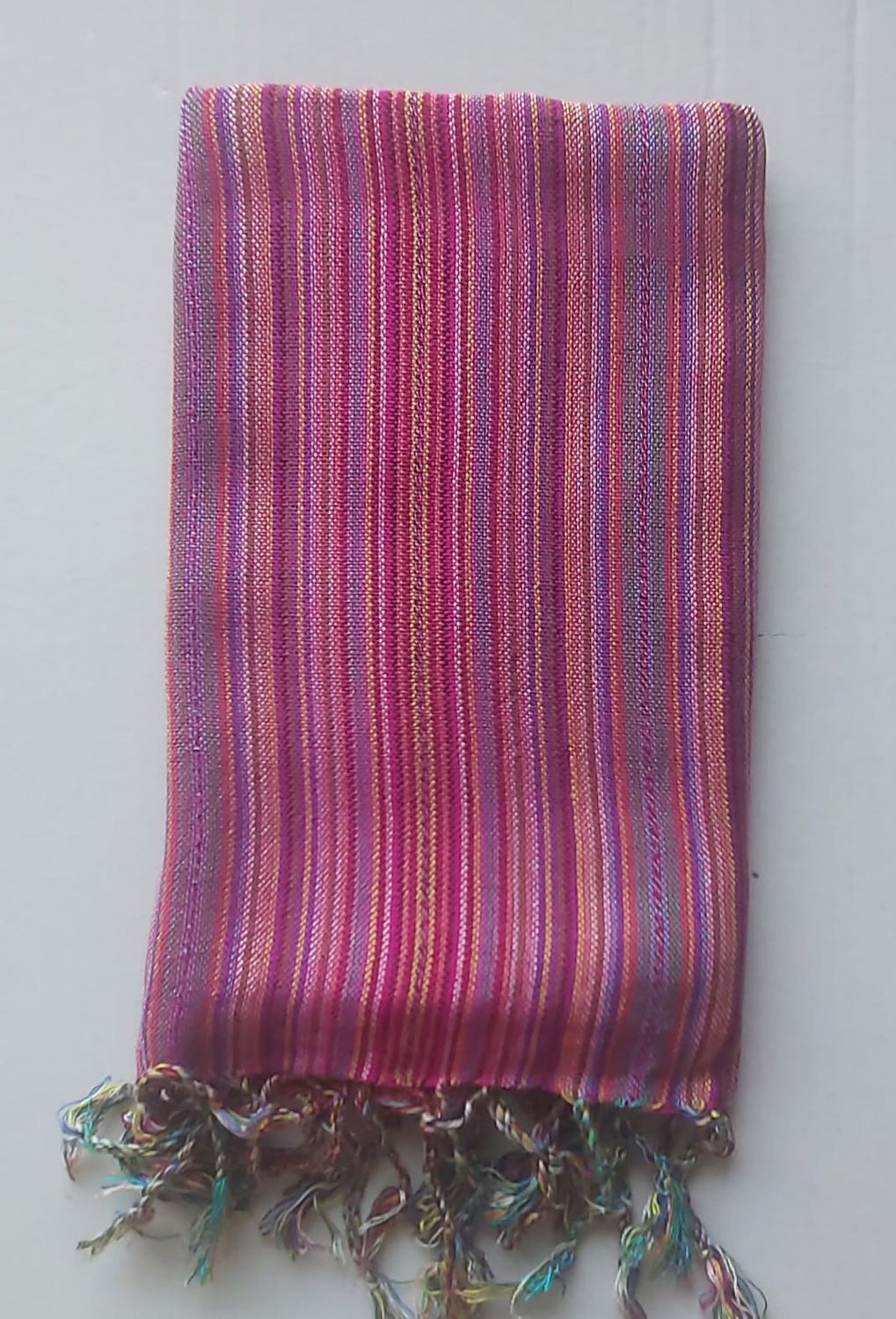 Mixed Pink Stripes Small Scarf