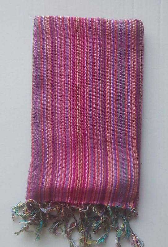 Mixed Pink Stripes Small Scarf