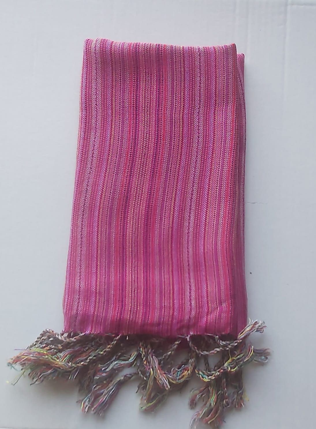 Mixed Pink Stripes Small Scarf
