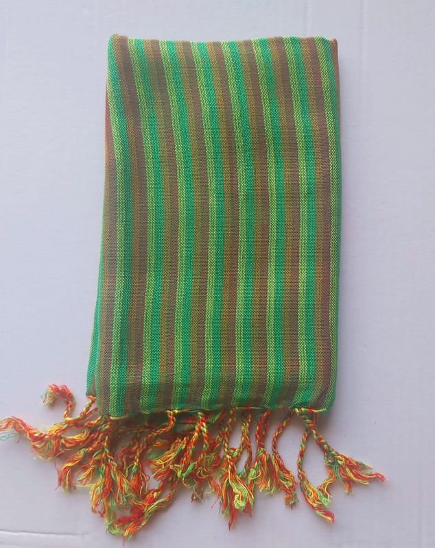 Green &amp; Red Stripes Small Scarf