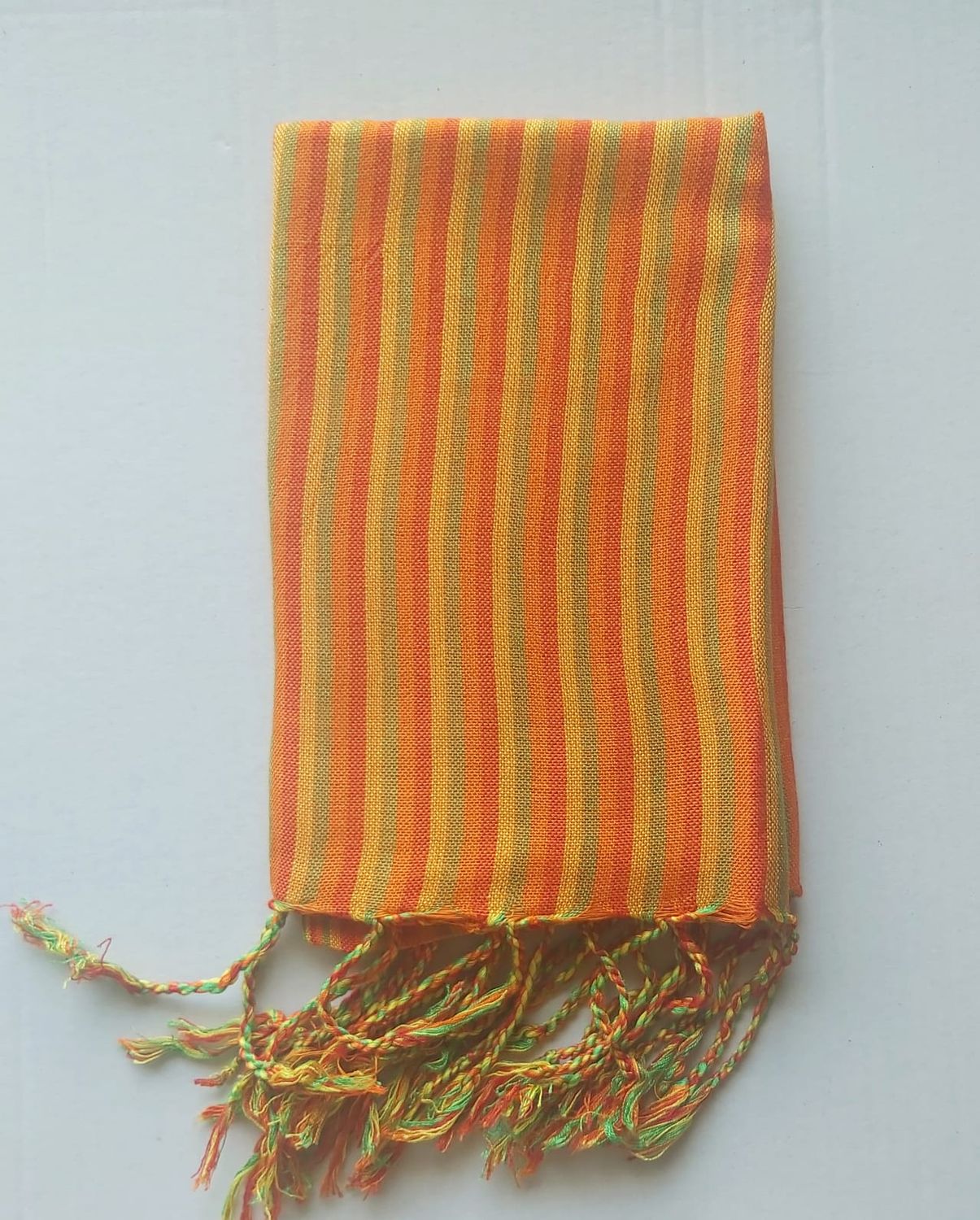 Orange &amp;Green Stripes Small Scarf
