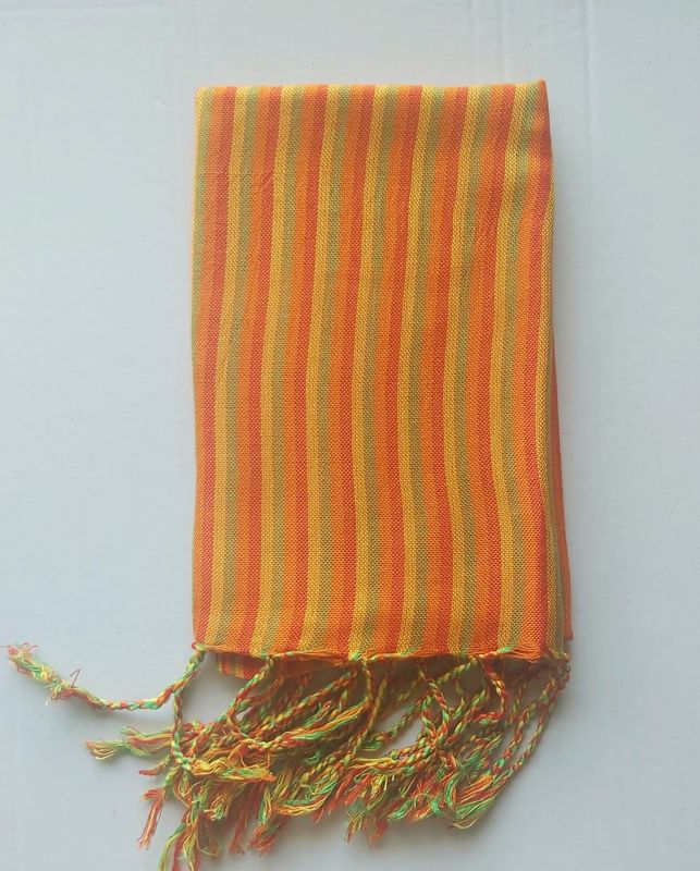 Orange &amp;Green Stripes Small Scarf