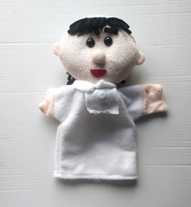 Hand Puppet: White Male nurse