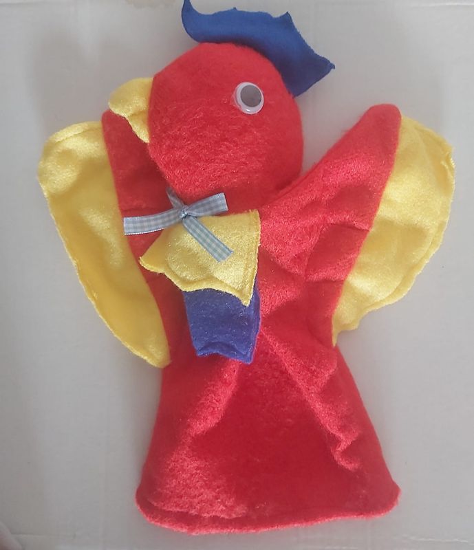 Hand Puppet: Red Parrot