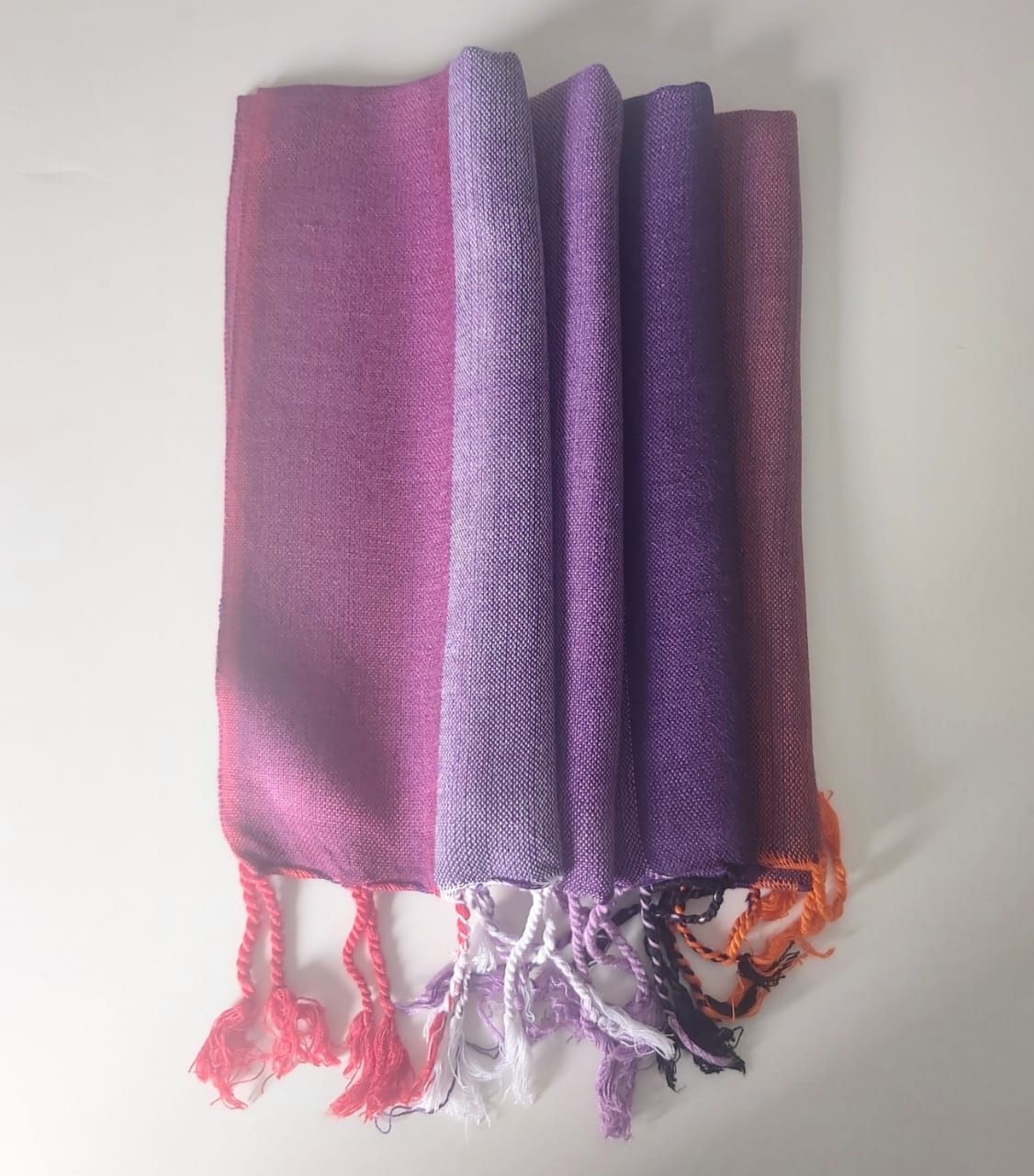 Stripes Small Scarf: Mixed Purple