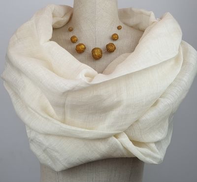 Linen Shawl: White