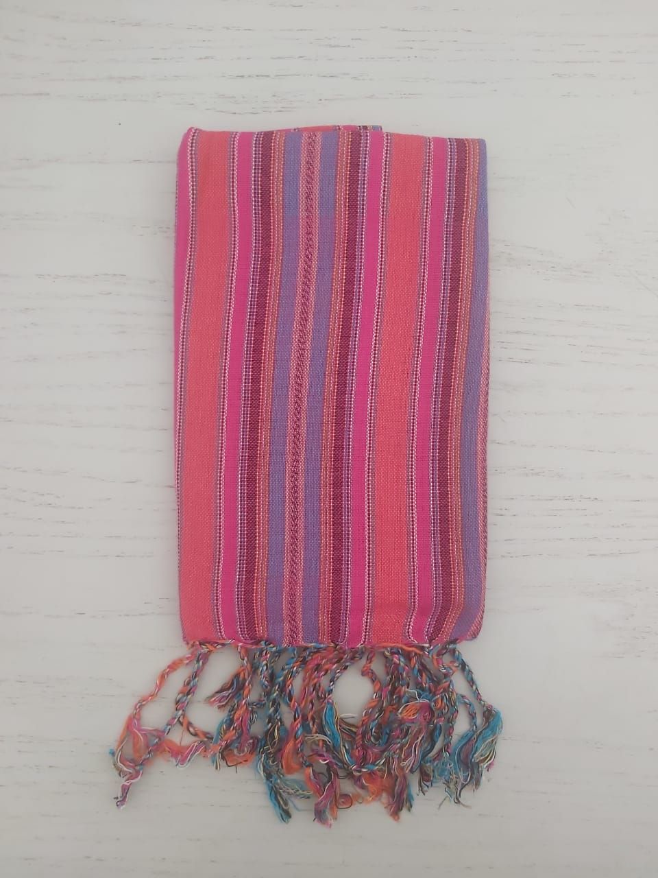 Fuchsia Stripes Small Scarf