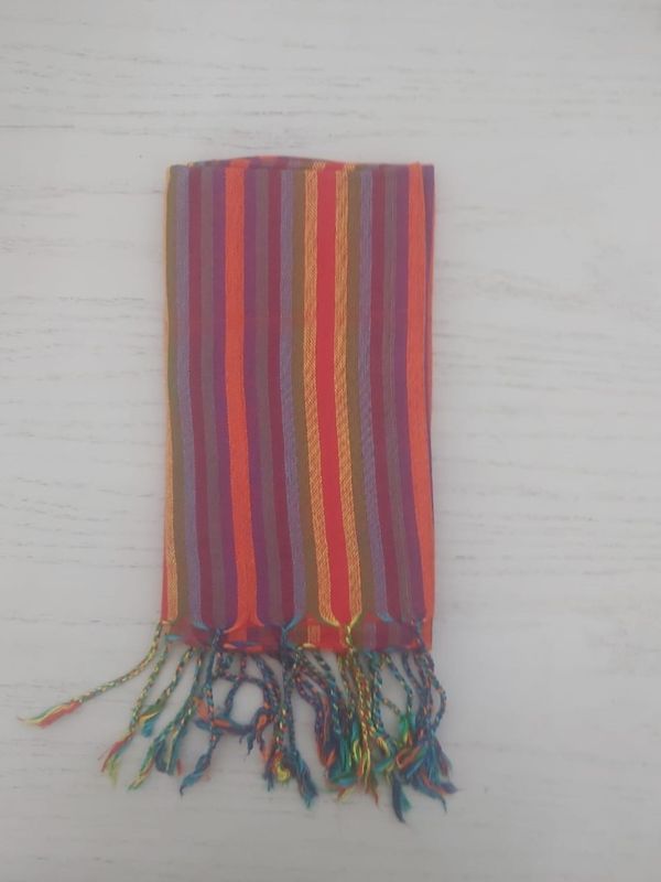 Purple Rainbow Stripes Small Scarf