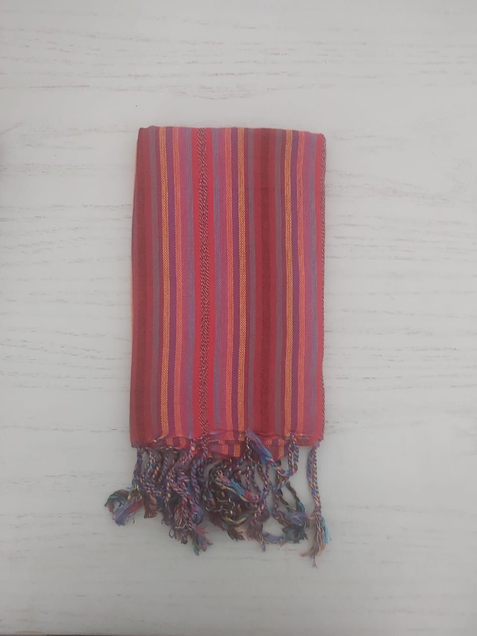 Red Stripes Small Scarf