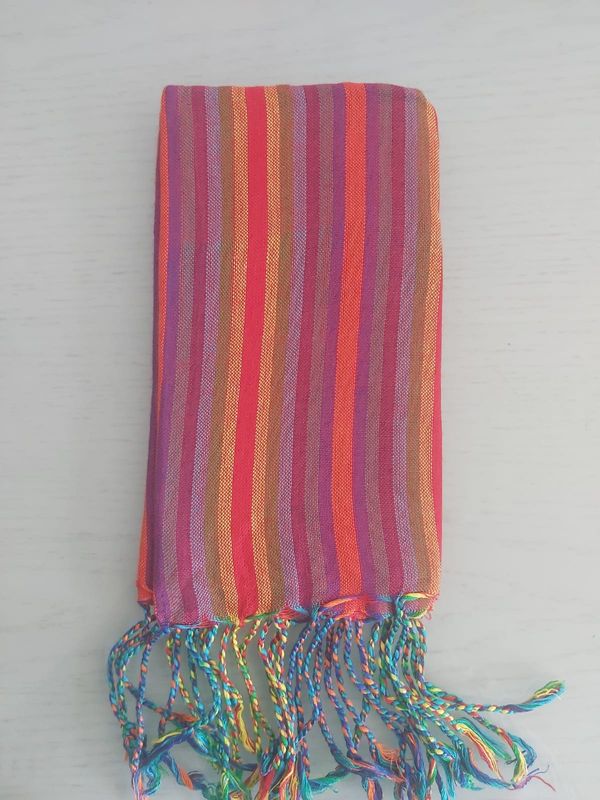 Orange &amp; Red Rainbow Stripes Small Scarf