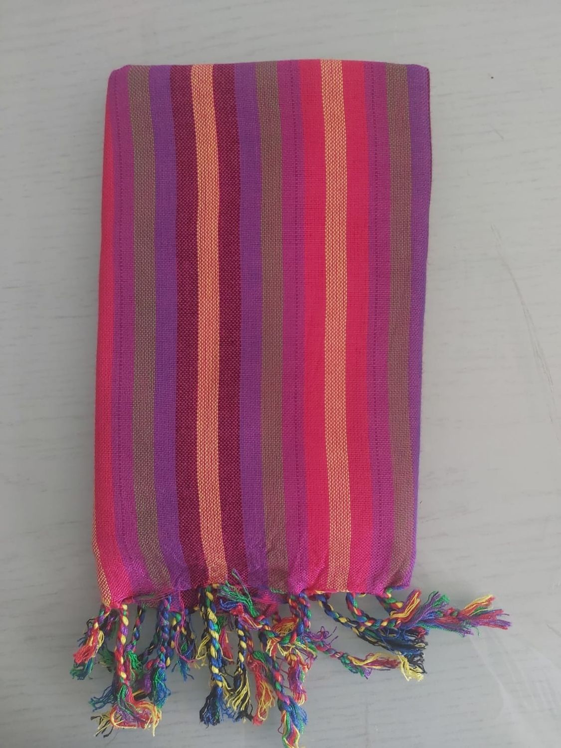 Purple Rainbow Stripes Small Scarf