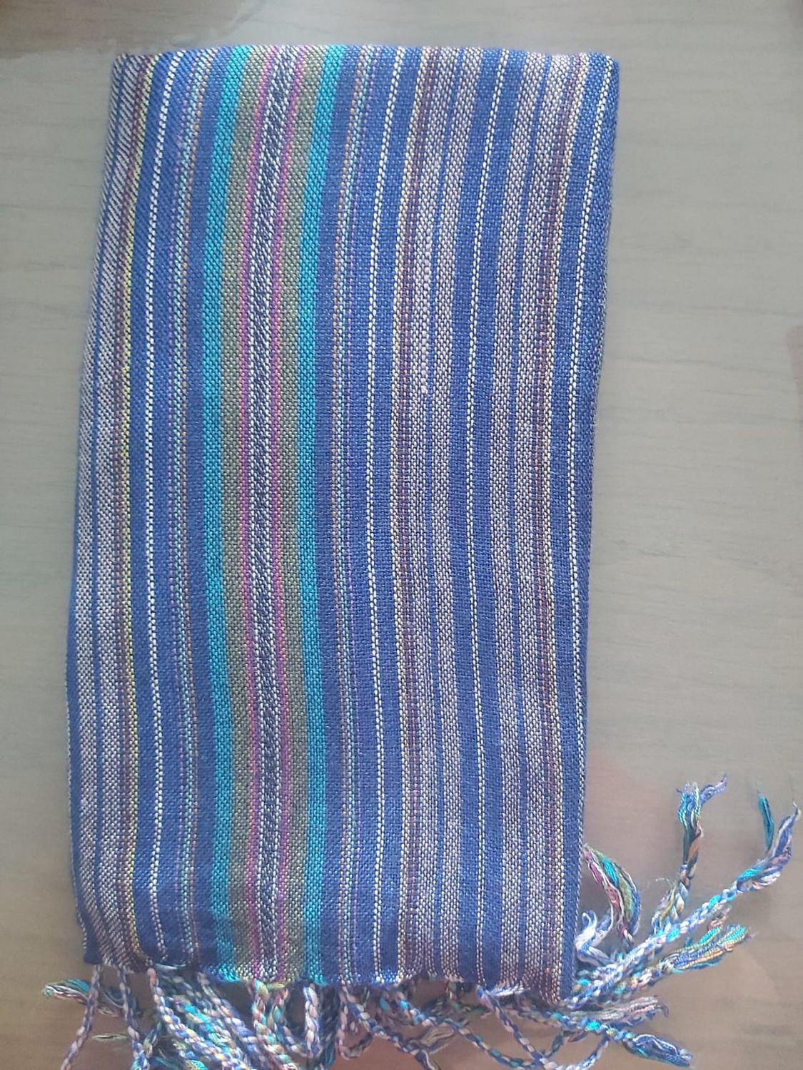 Small Scarf: Blue Stripes