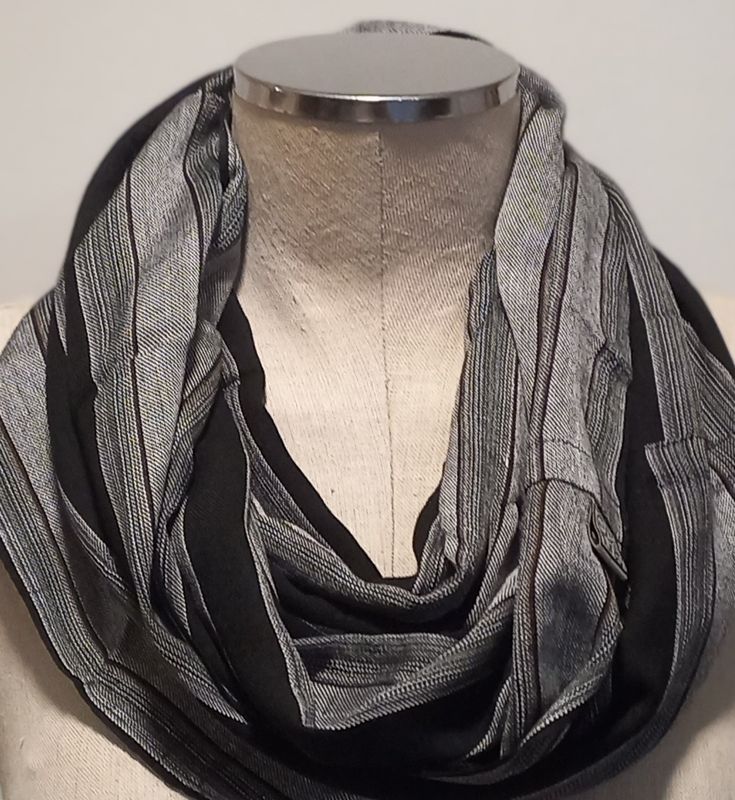 Black &amp; White Infinity Scarf