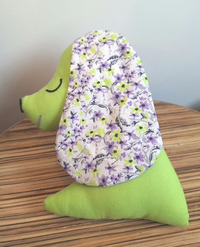 Mini Cocker Spaniel, Lime Green &amp; Purple Rose Ears